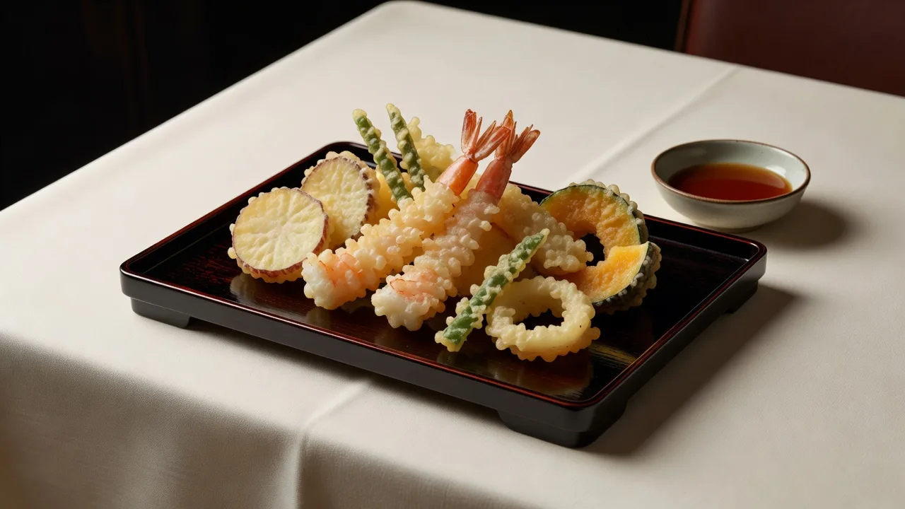 海老と山菜の天ぷら